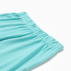 Комплект для девочки «Девочка» (футболка/шорты), цвет молочный/бирюзовый, рост 128-134 см - фото 24720861