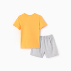 Комплект для мальчика "Тигр" (футболка/шорты), цвет оранжевый/серый, рост 104-110 см - фото 24720872