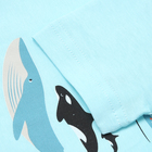 Футболка для мальчика "Киты", цвет голубой, рост 122-128 см 10653263