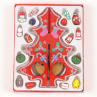 УЦЕНКА Сувенир новогодний «Ель на подставке» с серебристым контуром и звездой 20 см, цвет МИКС - Фото 1