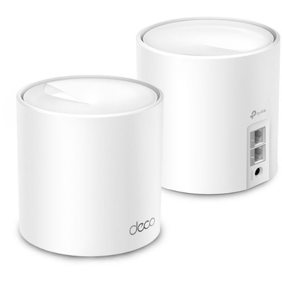 Бесшовный Mesh роутер TP-Link Deco X10, 2-PACK, AX1500, 10/100/1000BASE-TX, белый