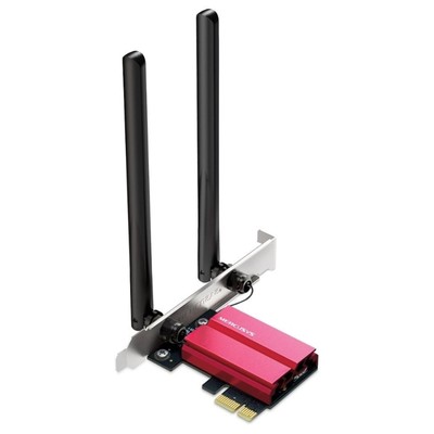 Сетевой адаптер Wi-Fi + Bluetooth Mercusys MA86XE AXE5400 PCI Express (ант.внеш.несъем.) 2а   106693