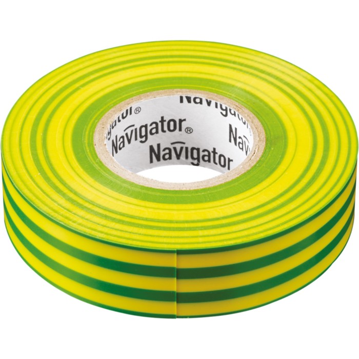 Изолента ПВХ 15мм (рул.20м) жел/зел. NIT-B15-20/YG Navigator 71108 - Фото 1