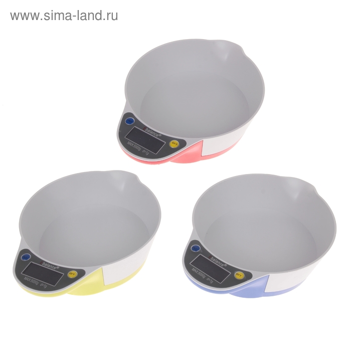 Весы-чашка кухонные до 5 кг, микс - Фото 1