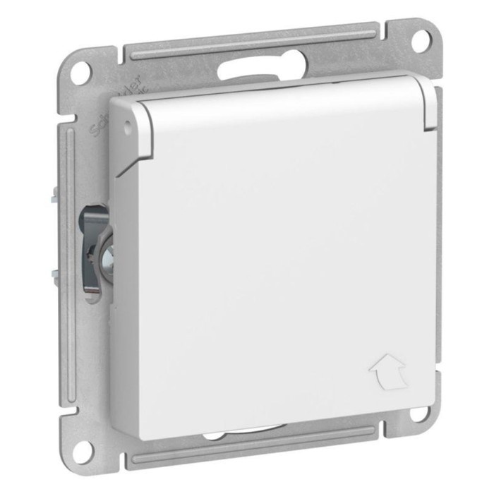 

Розетка AtlasDesign 16А IP20 с заземл. защ. шторки с крышкой механизм лотос SE ATN001346