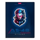 Тетрадь 48л кл Cyberpunk sticker, обл мел карт, выб мат лак, бл 65г/м², МИКС - Фото 3