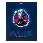 Тетрадь 48л кл Cyberpunk sticker, обл мел карт, выб мат лак, бл 65г/м², МИКС - Фото 4