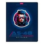 Тетрадь 48л кл Cyberpunk sticker, обл мел карт, выб мат лак, бл 65г/м², МИКС - Фото 5