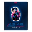 Тетрадь 48л кл Cyberpunk sticker, обл мел карт, выб мат лак, бл 65г/м², МИКС - Фото 7