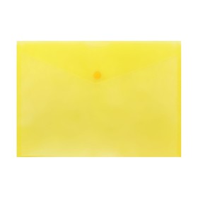 Папка-конверт на кнопке Calligrata, А4, 150мкм, желтый