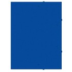 Папка-короб на резинке А4, 500мкм, Calligrata, корешок 25 мм, до 230 листов, тиснение "песок", синяя - фото 307162351
