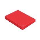 Папка-короб на резинке А4, 500 мкм, Calligrata, корешок 25 мм, до 230 листов, тиснение «песок», красная - Фото 2