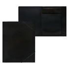 Папка-короб на резинке А4, 500мкм, Calligrata, корешок 25 мм, до 230 листов, тиснение "песок", черная - фото 321795167