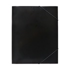 Папка-короб на резинке А4, 500 мкм, Calligrata, корешок 25 мм, до 230 листов, тиснение «песок», черная - Фото 6