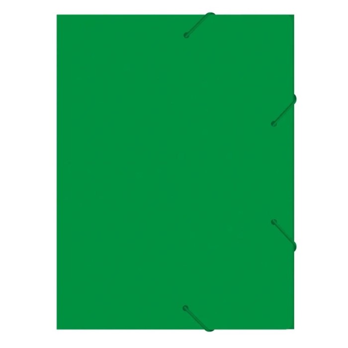 Папка-короб на резинке А4, 500мкм, Calligrata, корешок 25 мм, до 230 листов, тиснение "песок", зеленая - Фото 1
