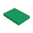 Папка-короб на резинке А4, 500мкм, Calligrata, корешок 25 мм, до 230 листов, тиснение "песок", зеленая - Фото 3