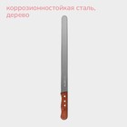 Нож для бисквита ровный край KONFINETTA, длина лезвия 35 см, деревянная ручка - фото 4546463
