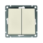 Выключатель 2-кл. СП Афина 10А IP20 механизм сл. кость (ivory) Universal A0023-I 10678556 - фото 309634611