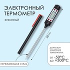 Термометр (термощуп) электронный на батарейках, в чехле - фото 5746292