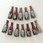 Набор фольгированных шаров 16" «Гирлянда С Новым Годом!», бутылки шампанского, набор 12 шт. - фото 321811463