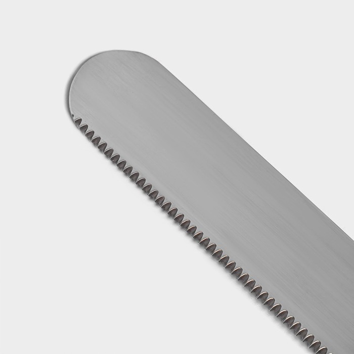 Нож для бисквита мелкие зубцы KONFINETTA, длина лезвия 35 см, деревянная ручка - фото 1906791004