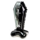 Воздушный шар фольгированный на Хэллоуин 58" «Чёрный гроб на подставке», под воздух - Фото 3