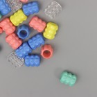 Бусины для творчества пластик "Гранённый цилиндр" МИКС набор 20 гр 0,8х0,8х1,2 см - Фото 2