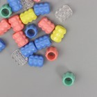 Бусины для творчества пластик "Гранённый цилиндр" МИКС набор 20 гр 0,8х0,8х1,2 см - Фото 3