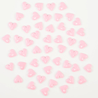 Кабошон «Сердце», набор 50 шт., размер 1шт. — 1,5 × 1,5 × 0,2 см, цвет розовый - Фото 2