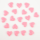 Кабошон «Сердечко», набор 20 шт., размер 1шт. — 3,3 × 3,3 × 0,3 см, цвет розовый - Фото 2
