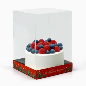 Коробка для кондитерских изделий «С Новым счастьем», 15 х 15 х 20 см, Новый год