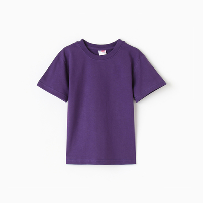 Футболка для девочки однотонная ATA kids, фиолетовая, рост 110 см