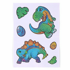 Алмазная мозаика-стикер с полным заполнением для детей «Динозаврики», набор для творчества - Фото 4