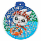 Алмазная мозаика на новый год для детей на подвеске «Зайка», 10×10 см, набор для творчества - Фото 4