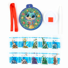 Алмазная мозаика на новый год для детей на подвеске «Змейка», 10×10 см, набор для творчества - Фото 3