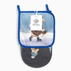 Набор кухонный «Этель» Holiday варежка 15×28 см, прихватка 19×19 см,100%хл 10366907