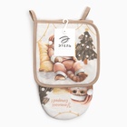 Набор кухонный «Этель. Уютных вечеров» варежка 15×28 см, прихватка 19×19 см,100%хл - фото 59817717