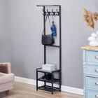 Прихожая напольная «Клик Мебель. Базовая», 400×255×1600 мм, цвет чёрный - Фото 1