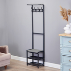 Прихожая напольная «Клик Мебель. Базовая», 400×255×1600 мм, цвет чёрный - Фото 2