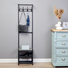 Прихожая напольная «Клик Мебель. Базовая», 400×255×1600 мм, цвет чёрный - Фото 3