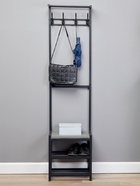 Прихожая напольная «Клик Мебель. Базовая», 400×255×1600 мм, цвет чёрный - Фото 3