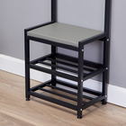 Прихожая напольная «Клик Мебель. Базовая», 400×255×1600 мм, цвет чёрный - Фото 4