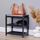 Банкетка «Базовая», с обувницей, 400×250×415 мм, цвет чёрный - Фото 1