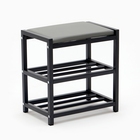 Банкетка «Базовая», с обувницей, 400×250×415 мм, цвет чёрный - Фото 4