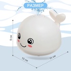 Игрушка для купания в ванной ZABIAKA «Китёнок», фонтанчик, световые эффекты, белая - Фото 7