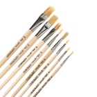 Набор кистей для рисования, щетина, 8 штук: № 3, 6 (круглые), №: 4, 6, 10, 14, 18, 24 (плоские), Calligrata, круглые, плоские, в пакете - Фото 4