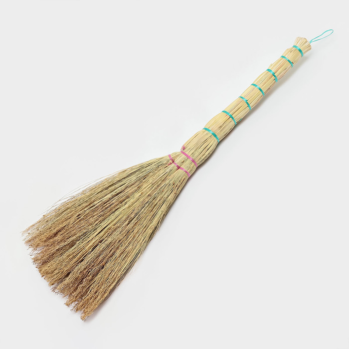 Веник 3-х лучевой «Сорго», малый, с петлей, 220 г, 60 см, нить - Фото 1
