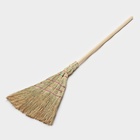 Метла 3-х прошивная «Сорго», усиленная, 450 г, 120 см, нить - Фото 11