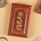 УЦЕНКА Шкатулка резная «Роза», 7×15×26 см, дерево - Фото 3