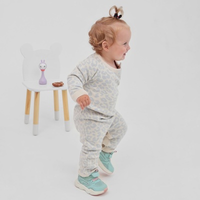Комбинезон для девочки вязаный «Крошка Я» Leo Baby рост 68-74 см, серый